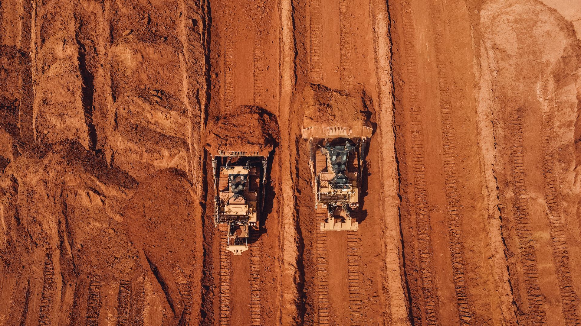 Mining operations on the ground